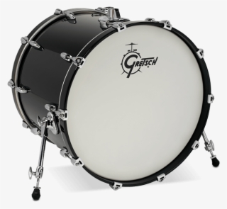 18x22” Bass Drum Piano Black - Gretsch Renown Silver Oyster Pearl 24 Kit