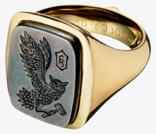 Fonderie 47 Jewelry Made From Melted Down Ak - Owl Signet Ring