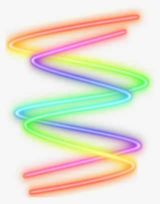 Neon Glow Glowing Zigzag Rainbow Freetoedit - Zig Zag Neon Png