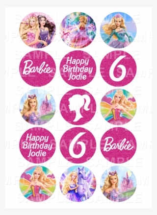 Barbie - Barbie Cupcake Toppers Png
