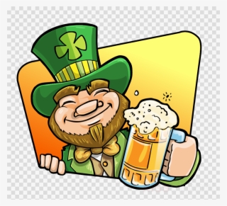 St Patricks Day Vector Clipart Saint Patrick's Day - Leprechaun With Beer Clipart