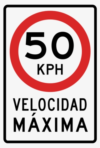 Peru Road Sign R-30 - Speed Limit Sign In Spanish
