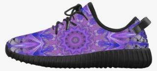 Abstract Plum Ice Crystal Palace Lattice Lace Grus - Sneakers