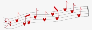 Music Notes Heart Png - Music