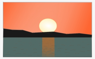 Clip Freeuse Crayons Drawing Sunset - Sunset