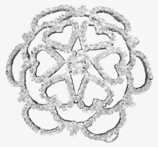 Rhinestone Heart Petal Hair Bun Cover - Hair