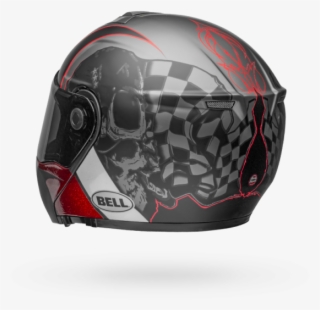 Bell Srt Modular Street Helmet Hart Luck Skull - Bell Srt Hart Luck Modular Helmet