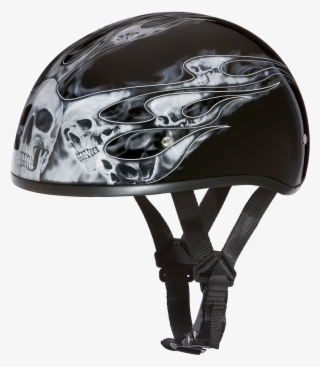 Graphic Helmets Flames Silver D O T