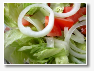 Lettuce, Onion, Tomato, Croutons, Cheddar, Chicken, - Salad Dressing