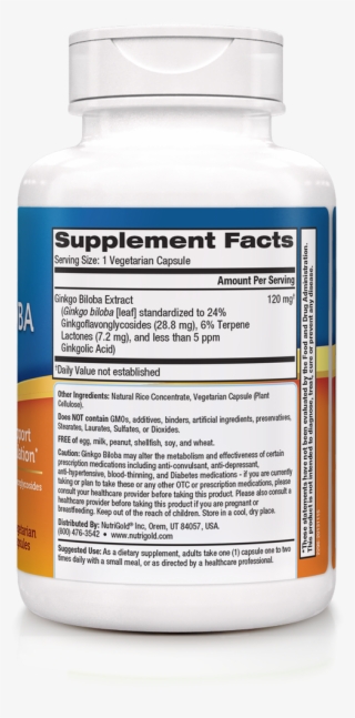 Ginko Biloba Gold - Nutrigold Guggul Gold, 350 Mg, 120 Veg. Capsules