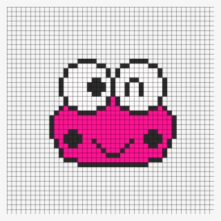 Pink Keroppi Perler Bead Pattern / Bead Sprite - Pixel Art Keropi