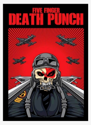 Skull Pilot Poster - Five Finger Death Punch Skull Pilot
