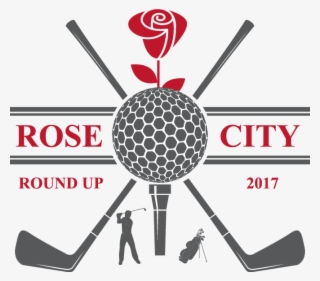 Rose City Round Up Golf Tournament - Golf Club And Ball Silhouette