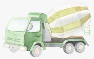 Cement Truck Transparent Decorative - Scrapbooking