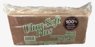 Ultra Soft Plus Beverage Napkin 1 Ply Natural 9x9