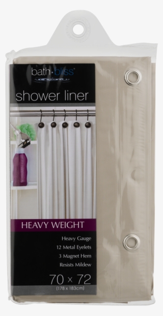Bath Bliss Clear Shower Liner, 72 X 72 Inches, 183