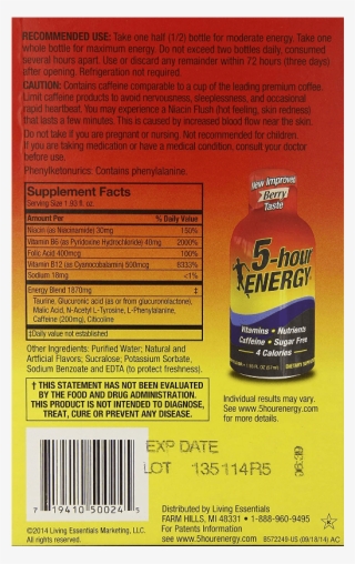 5 Hour Energy - 5 Hour Energy, Berry, 6 Count
