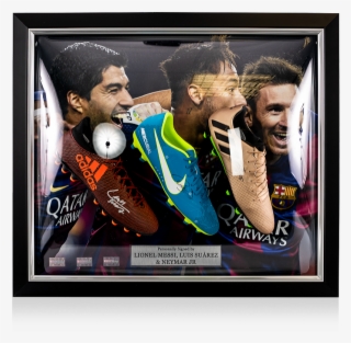 Lionel Messi, Luis Suarez & Neymar Jr Signed And Fc