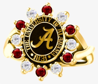 University Of Alabama Women's Dinner Ring With Alternating - Female