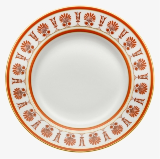 Palmette Round Flat Plate, Scarlatto, 12in - Richard Ginori Palmette Oval Platter