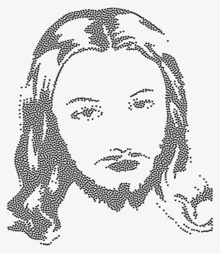 Jesus Christ Face Silhouette Hearts Black - Jesus