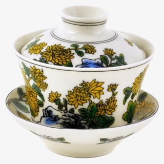 This Fine Bone China Gaiwan Has A Lotus Leaf And Lotus - Gaiwan