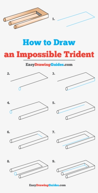 How To Draw Impossible Trident - Draw A Cap For Graduation