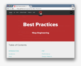 10up's Best Practices Were Created In An Effort To - Company