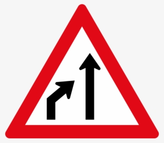 Left Lane Ends Sign - Road Left Road Sign