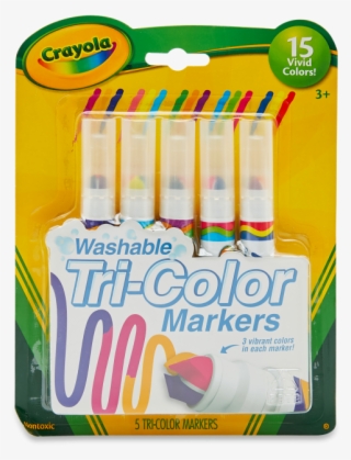Washable Tri-color Markers - Washable Tri Color Markers