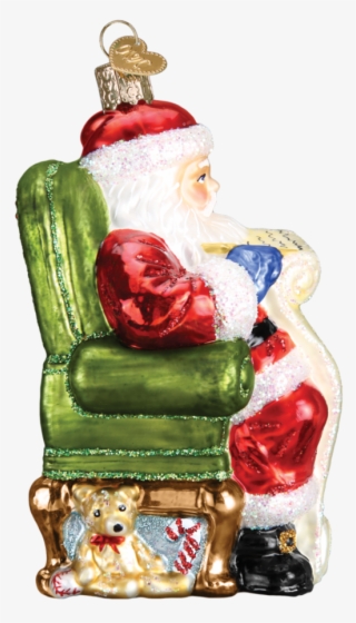 Santa Checking His List 40300 Old World Christmas Ornament