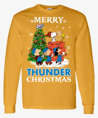 Merry Oklahoma City Thunder Christmas Snoopy Ugly Sweater