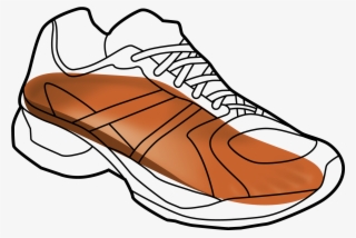 Youth Running Shoe Black Outline - Description