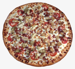 Grilled White Chicken, Crispy Smoked Bacon, Fresh Tomatoes, - Chicken Pizza With Bacon And Pepperoni
