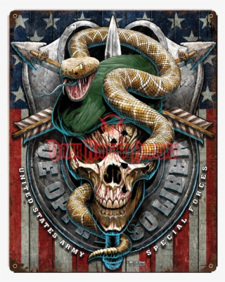 Army Special Forces Green Beret Vintage Steel Sign - Us Army Special Forces Logos