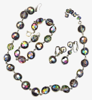 Bergere Carnival Glass Style Glass Bead Parure - Bead