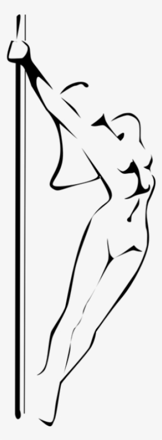 Pole Dance Outline Silhouette - Dance