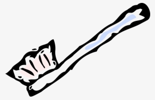 Vector Illustration Of Oral Hygiene Toothbrush For - Hand