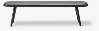 Spine Wood Base Bench Remix 2 113, Black Lacquered