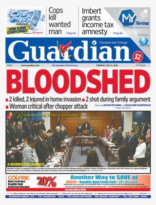 Tuesday 5th July, - Trinidad And Tobago Guardian