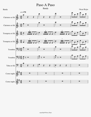 Paso Sheet Music For Clarinet, Trumpet, Trombone, Tuba - Sheet Music