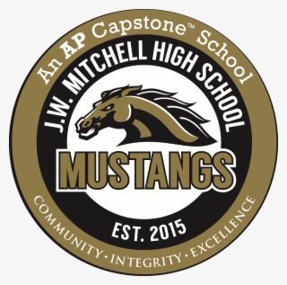 Mitchell High School - Western Michigan Broncos 4 X 4 Square Decal - Team
