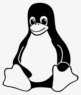 Linux Logo Png - Linux Black And White