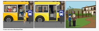 Officer Delinko And Curly - School Bus