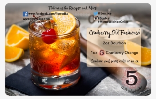 Cranberry Old Fashioned - Coctel Bourbon Old Fashioned