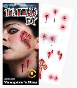 Vampire's Kiss Halloween Temporary Tattoo Fx