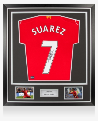 Luis Suarez Back Signed Liverpool 2014-15 Home Shirt - Thierry Henry Signed Arsenal Shirt