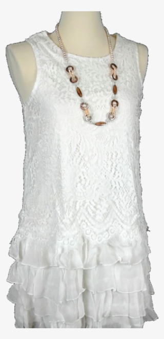 Shabby Chic Eyelash Lace Ruffle Dress