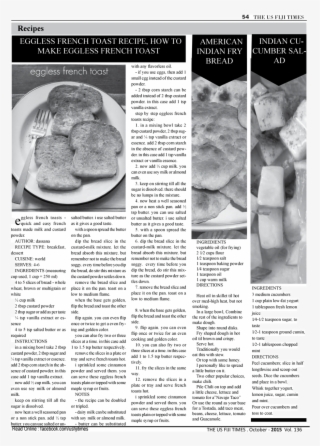 54 The Us Fiji Times Recipes Eggless French Toast Recipe, - Recipe