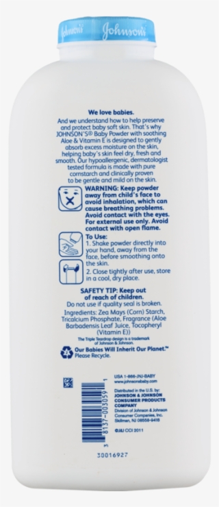 Johnson's Baby Powder Soothing Aloe & Vitamin E, Pure - Johnson's Baby Powder Pure Cornstarch With Aloe